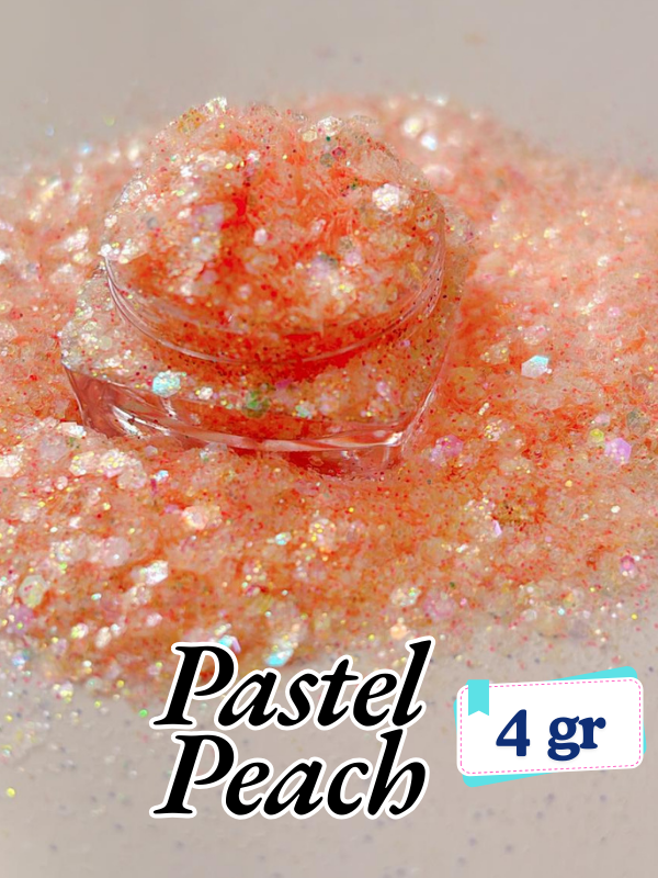 Epoksi- Mum-Makyaj-Tırnak-Sabun Simi Pulu Pastel Peach 4 gr