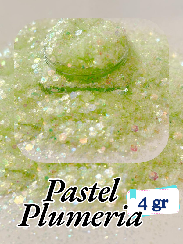 Epoksi- Mum-Makyaj-Tırnak-Sabun Simi Pulu Pastel Plumeria 4 gr